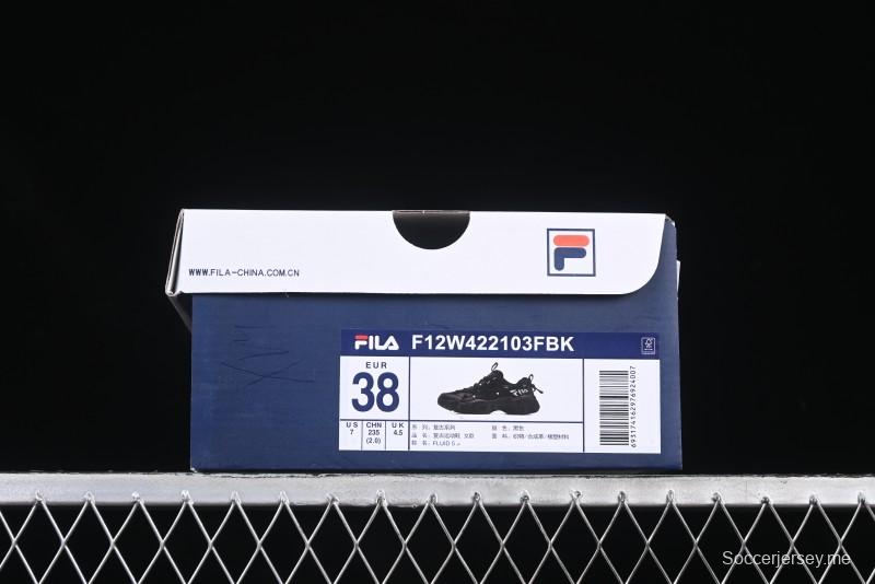 Fila Fusion Retro Mars Running Shoes with Lace-Up Design and Cushioned Sole - F12W422103FBK