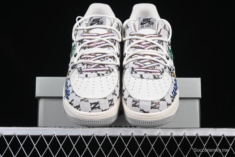 Nike Air Force 1'07 Low Hip Hop MLB Casual Lace-Up Sneakers - BD0077-333