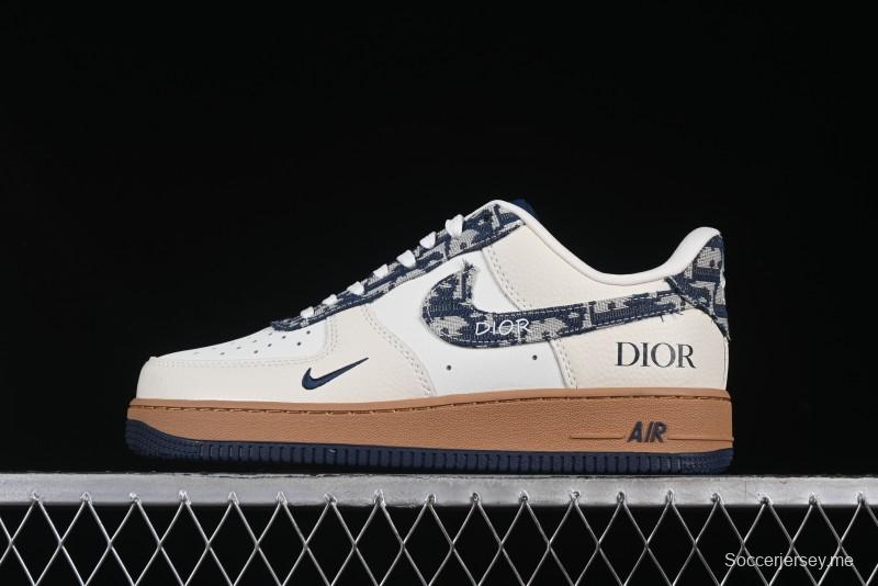 Nike Air Force 1 '07 Low Dior Collaboration Grey Knit Casual Sneakers - KK1988-052