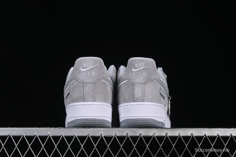 Nike Air Force 1 '07 Low Chrome Hearts Collaboration Silver Grey Low-Top Casual Sneakers - FZ0188-032