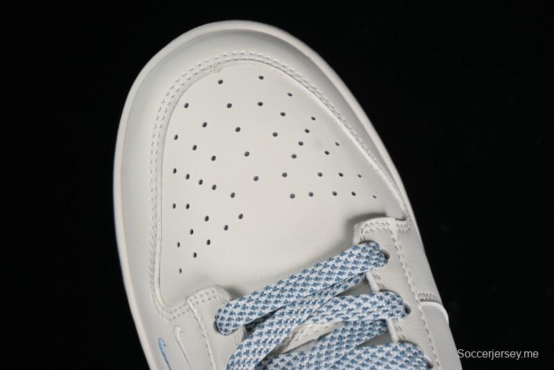 Nike SB Dunk Low LV Collaboration - Double Swoosh Beige Blue Anniversary High-End Custom Low-Top Casual Skate Shoes - XX2025-308