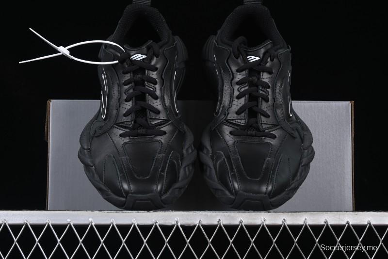 Balenciaga Monday Leather Round Toe Lace-Up Low-Top Casual Shoes - WDTSC1000