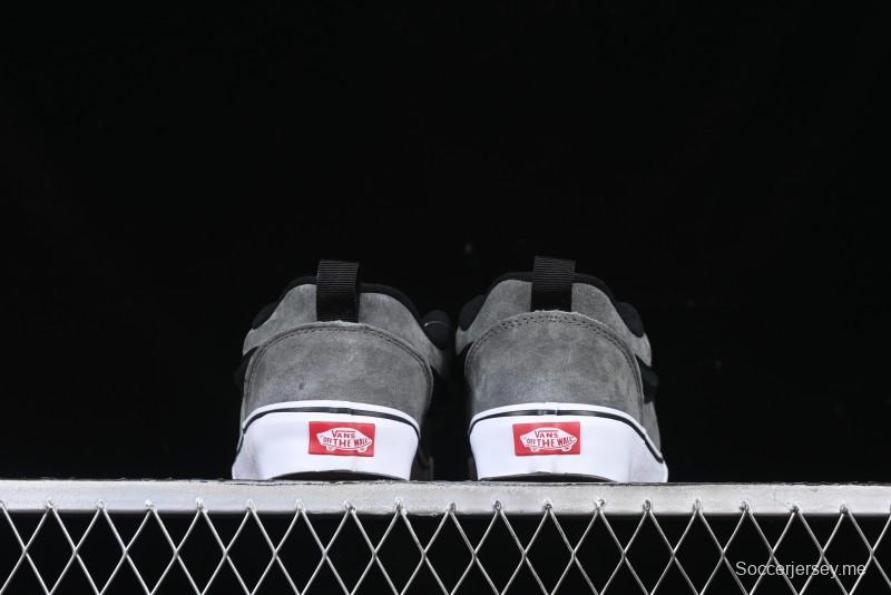Vans Knu Skool Low-Top Retro Casual Vulcanized Sneakers in Grey Black - VN0009QCBDS