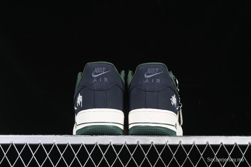 Nike Air Force 1 '07 Low Stussy Collaboration Explosive Blue Low-Top Casual Sneakers - KK1988-040