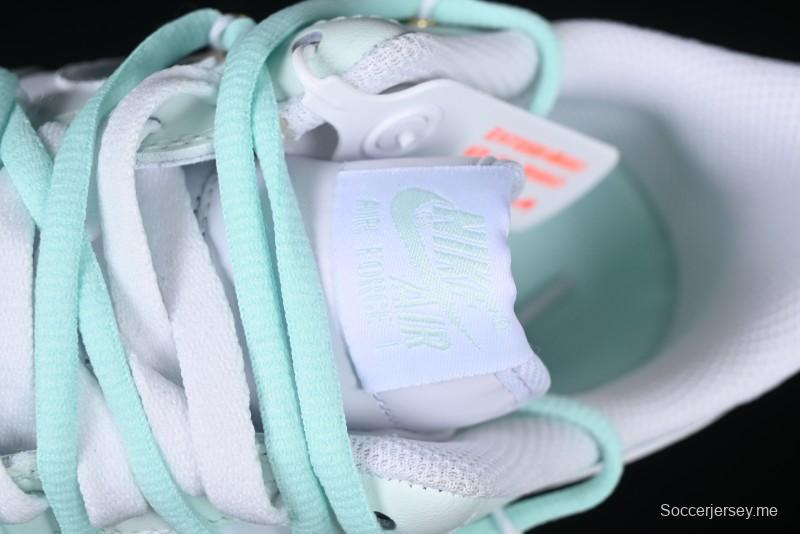 Nike Air Force 1 '07 Low Gold-Inlaid Jade Casual Sneakers with Strap - XV7981-476