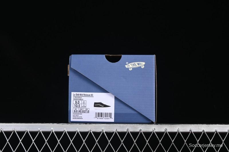 Vans Premium Sk8-Mid Retro Casual Mid-Top Skate Shoes with Checkerboard Design - VN000CQQBLK