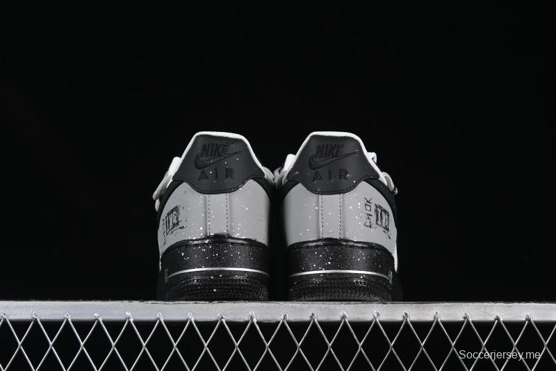 Nike Air Force 1'07 Low Star Graffiti Hand-Painted Casual Sneakers with Full-Length Air Cushion - XV7981-476