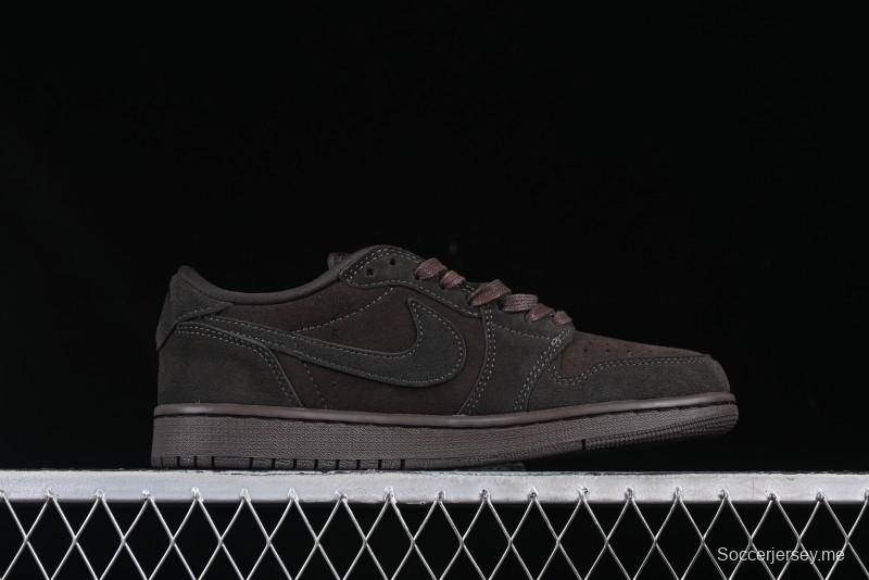 Nike Travis Scott x Air Jordan 1 Low OG AJ1 Reverse Swoosh Sneakers - DM7866-202