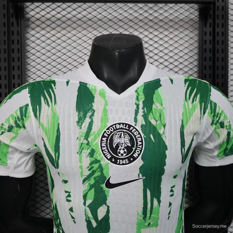 إصدار اللاعب 2025 قميص نيجيريا 2025 أخضر/أبيض/أخضر/أبيض
