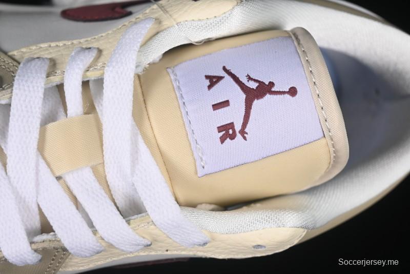 Nike Air Jordan 1 Low AJ1 Cream White Low-Top Casual Sneakers - HV6530-100
