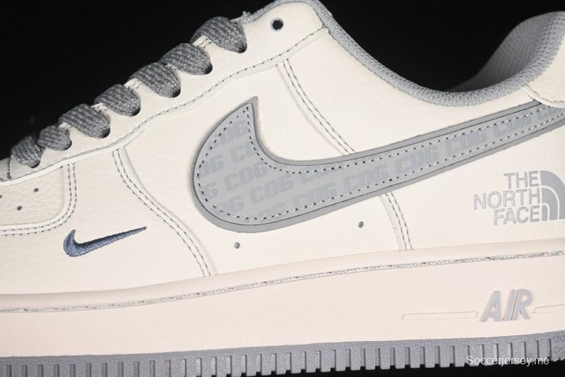 Nike Air Force 1 '07 Low The North Face x CDG Light Grey Swoosh Casual Sneakers - HH7518-052