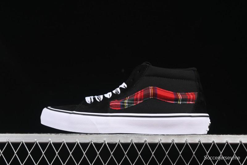Vans Sk8-Mid Anaheim Collection Scottish Plaid Casual Low-Top Canvas Shoes - VN0A4UWIVNE