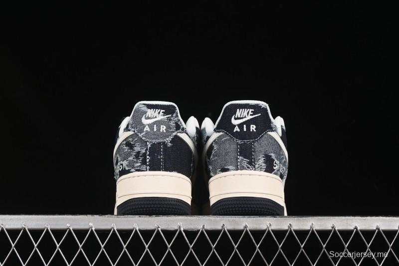 حذاء نايك اير فورس 1 '07 منخفض من نايك ستاسي كولابوريشن ريترو دنيم كاجوال - XS1958-578