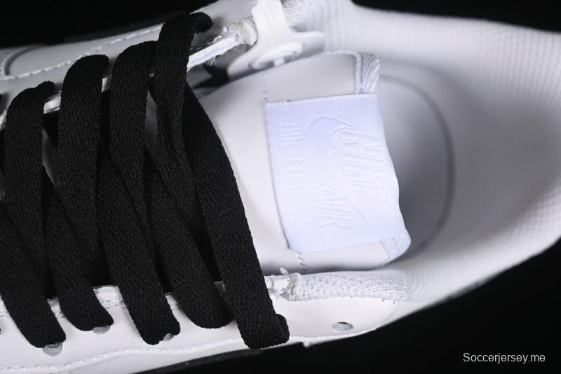 حذاء نايك اير فورس 1 '07 المنخفض الكاجوال من نايك باللونين الأبيض والأسود المتدرج مع وسادة هوائية كاملة الطول - ZH0316-078