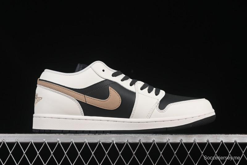 حذاء نايك اير جوردان 1 لاو AJ1 ريترو كاجوال من نايك باللون الرمادي الأبيض الأسود - IH0649-021