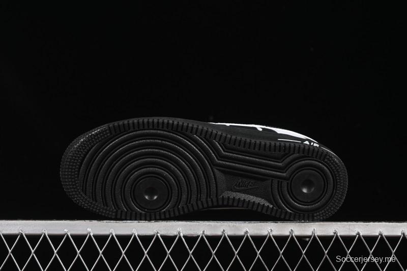 حذاء نايك اير فورس 1'07 منخفض مخصص رسمي ذو تصميم رسمي ساخن 2D ذو طابع رمادي منطقة رمادية كاجوال - ZH0316-077