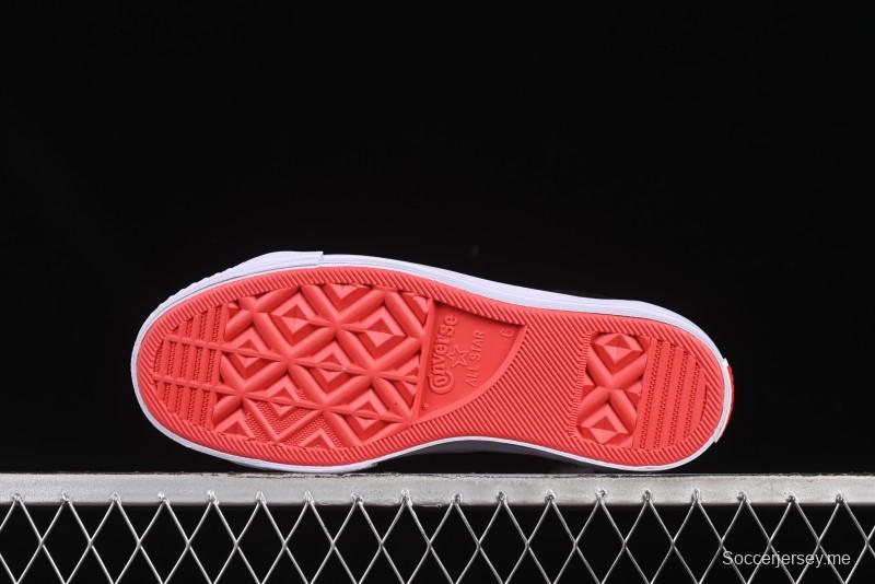 حذاء رياضي كاجوال برقبة منخفضة بنجمة واحدة من كونفرس بتصميم كاجوال بتعاون هالو كيتي - نجمة وردية وعقدة مطرزة - 163904C