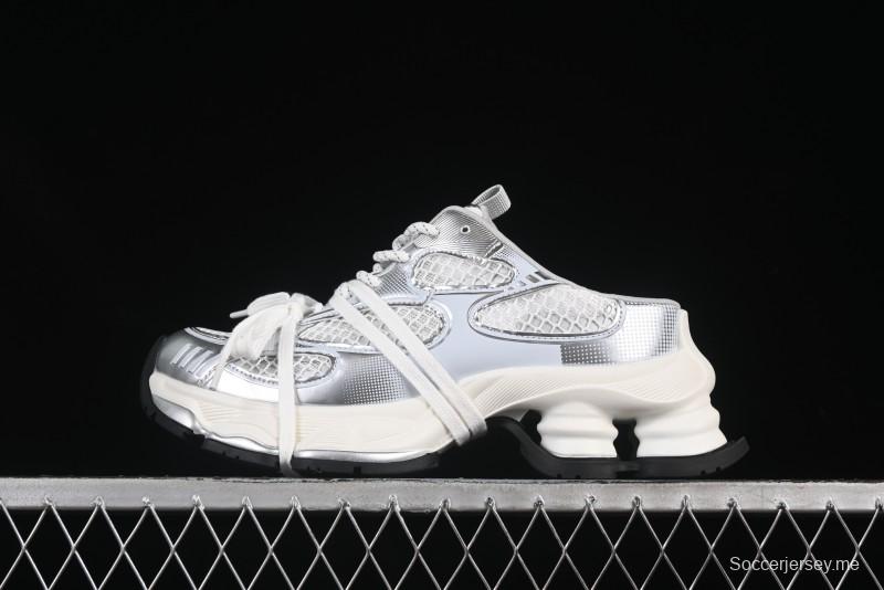 حذاء رياضي ذو رباط بتصميم نجمة بتصميم نجمة بأربطة مجوفة مع زيادة ارتفاع 5 سم - G25U9789