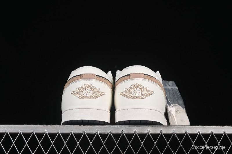 حذاء نايك اير جوردان 1 لاو AJ1 ريترو كاجوال من نايك باللون الرمادي الأبيض الأسود - IH0649-021