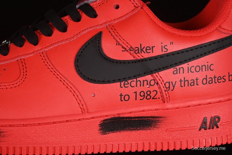 حذاء رياضي نايك اير فورس 1'07 منخفض بطيخي أحمر مائي مع وسادة هوائية كاملة الطول - FD7039-600