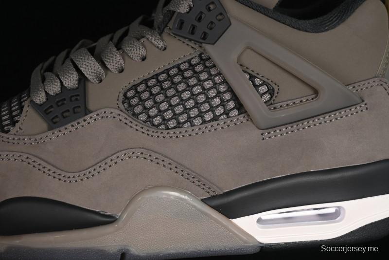 حذاء نايك اير جوردان 4 ريترو من نايك اير جوردان 4 من نايك من جلد الغزال البني الكهفي مع شبكة سوداء - FV5029-200