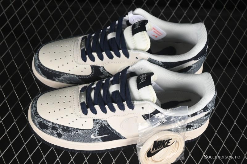 حذاء نايك اير فورس 1 '07 منخفض من نايك ستاسي كولابوريشن ريترو دنيم كاجوال - XS1958-578