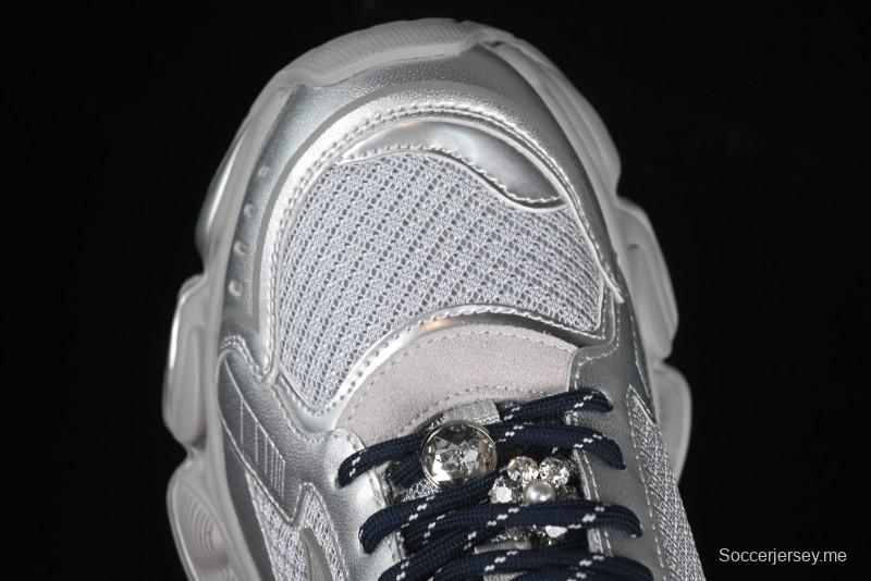 حذاء أبي مجوف بأربطة من نفس النمط GG-CC بنمط نجمة ذات أربطة مجوفة مع زيادة ارتفاع 5 سم - G25X269