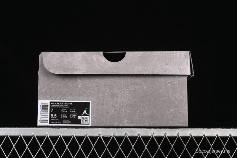 حذاء نايك اير جوردان 4 ريترو من نايك اير جوردان 4 من نايك باللون البني الحجري مع شبكة سوداء وتفاصيل من مادة TPU - FV5029-200