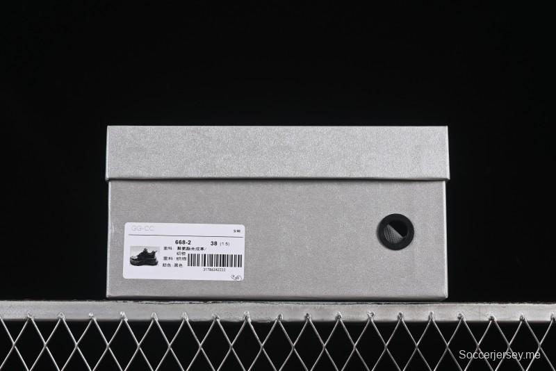 GG-CC 25ss حذاء رياضي مكتنزة جديد بمنصة مكتنزة بزيادة ارتفاع 7 سم وتصميم غير منتظم - 668-2 أسود