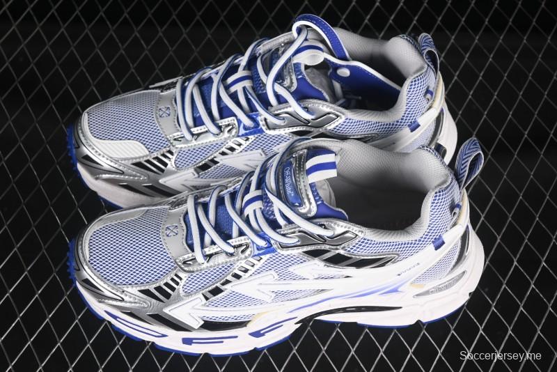 حذاء سنيكرز "بي رايت" من أوف وايت باللون الأزرق الأبيض - X.E5