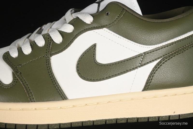 حذاء رياضي نايك اير جوردان 1 لاو AJ1 نايك اير جوردان 1 لاو AJ1 أخضر عسكري أبيض كاجوال لايف ستايل - DC0774-122