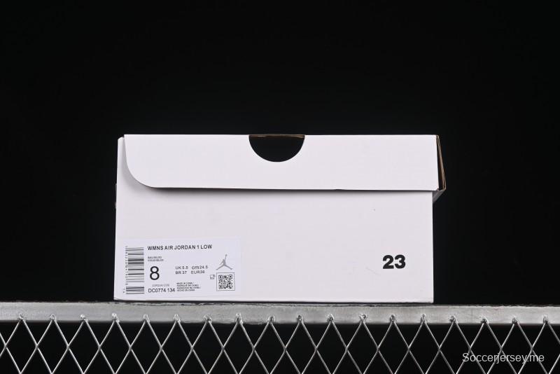 حذاء نايك اير جوردان 1 اير جوردان 1 لاو AJ1 أبيض نعناعي أخضر منخفض الكاجوال لايف ستايل - DC0774-134