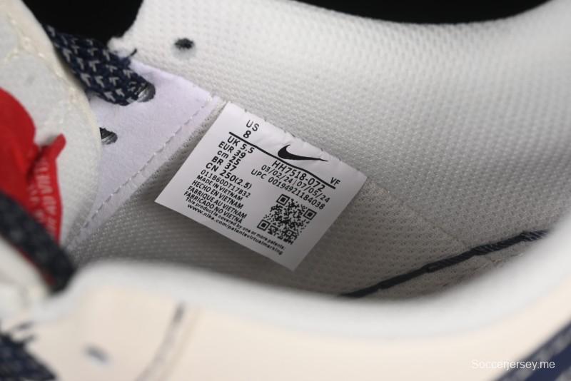 حذاء رياضي كاجوال بشعار أزرق أحمر بشعار أزرق مزدوج اللون من نايك اير فورس 1 '07 منخفض من ستوسي - HH7518-072