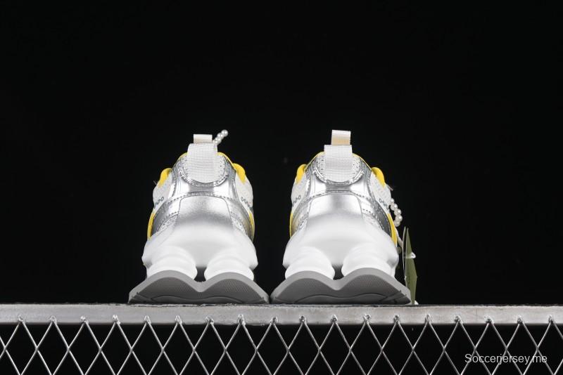 حذاء رياضي مكتنزة بأربطة مجوفة مفرغة بتصميم نجمة GG-CC مع زيادة ارتفاع 5 سم - G25X269