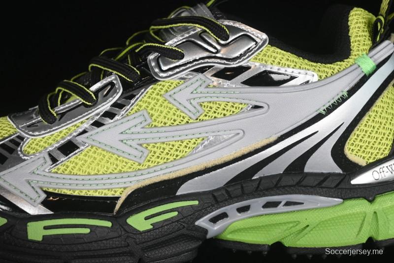 حذاء كاجوال كاجوال باللون الأبيض والأخضر من أوف وايت بي رايت - X.E5