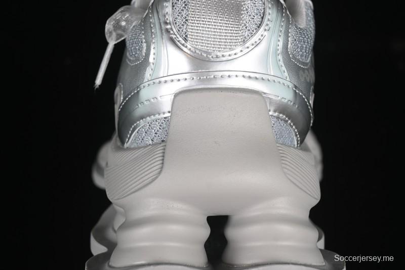 حذاء أبي مجوف بأربطة من نفس النمط GG-CC بنمط نجمة ذات أربطة مجوفة مع زيادة ارتفاع 5 سم - G25X269