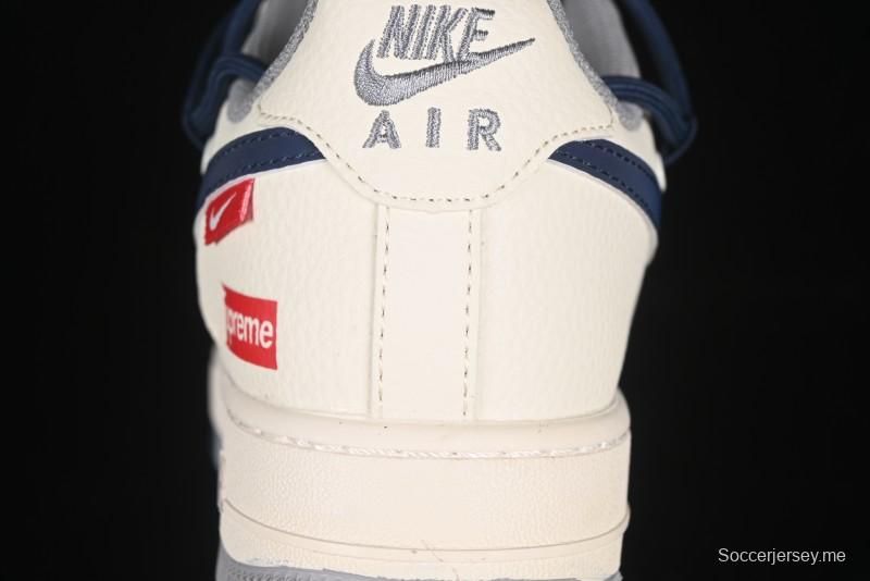 حذاء نايك اير فورس 1 '07 منخفض سوبريم سوبريم سوبريم تعاون نايك بلونين أزرق رمادي برباط - DM686868-068