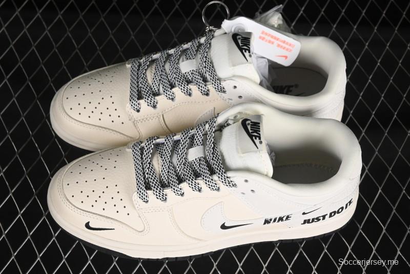 حذاء تزلج نايك SB دانك لو بيج أبيض أسود سووش ذكرى سنوية مخصص للتزلج المنخفض - KK1333-043