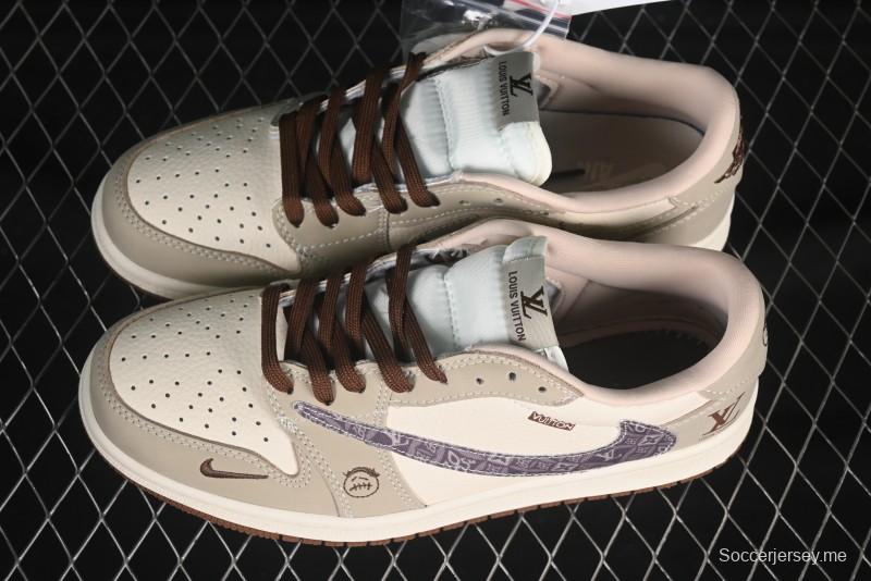 حذاء نايك ترافيس سكوت × فراجمينت ديزاين × اير جوردان 1 لو OG SP AJ1 LV Collaboration - XS2024-060