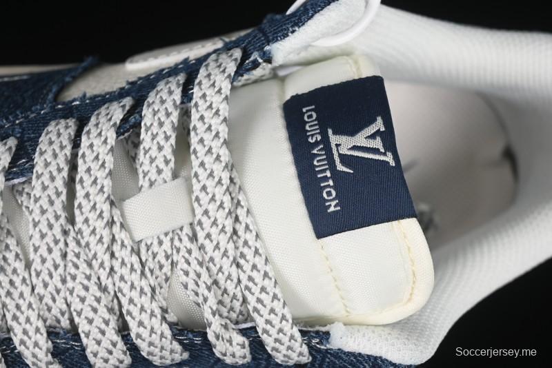 حذاء نايك اير فورس 1'07 المنخفض من نايك اير فورس 1'07 لون أزرق غامق مربعة كاجوال - XS1958-551