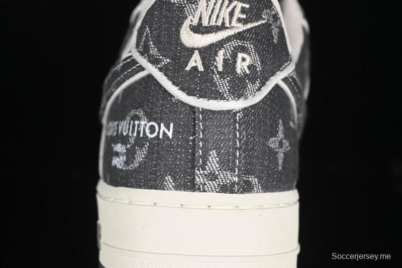 حذاء نايك اير فورس 1'07 منخفض LV Collaboration أسود كاجوال من الدنيم - SC9207-530