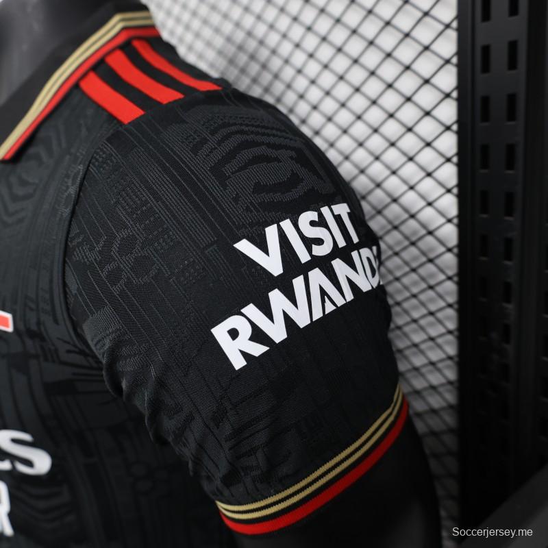 إصدار اللاعبين 25/26 قميص بولو أسود من أرسنال 25/26