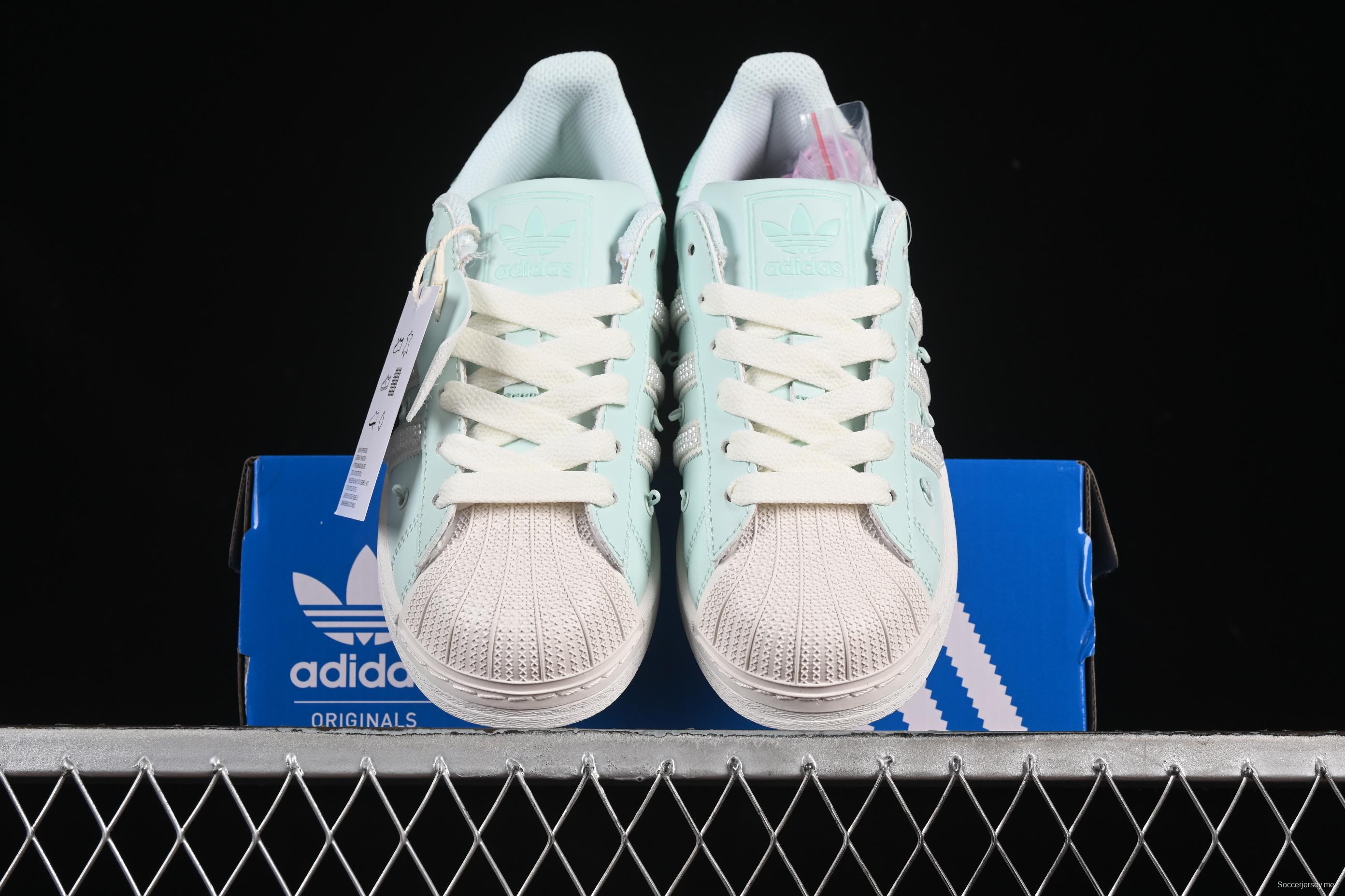 أديداس سوبر ستار II JR1333 JR1333 حذاء رياضي كاجوال بمقدمة صدفة - JR1333