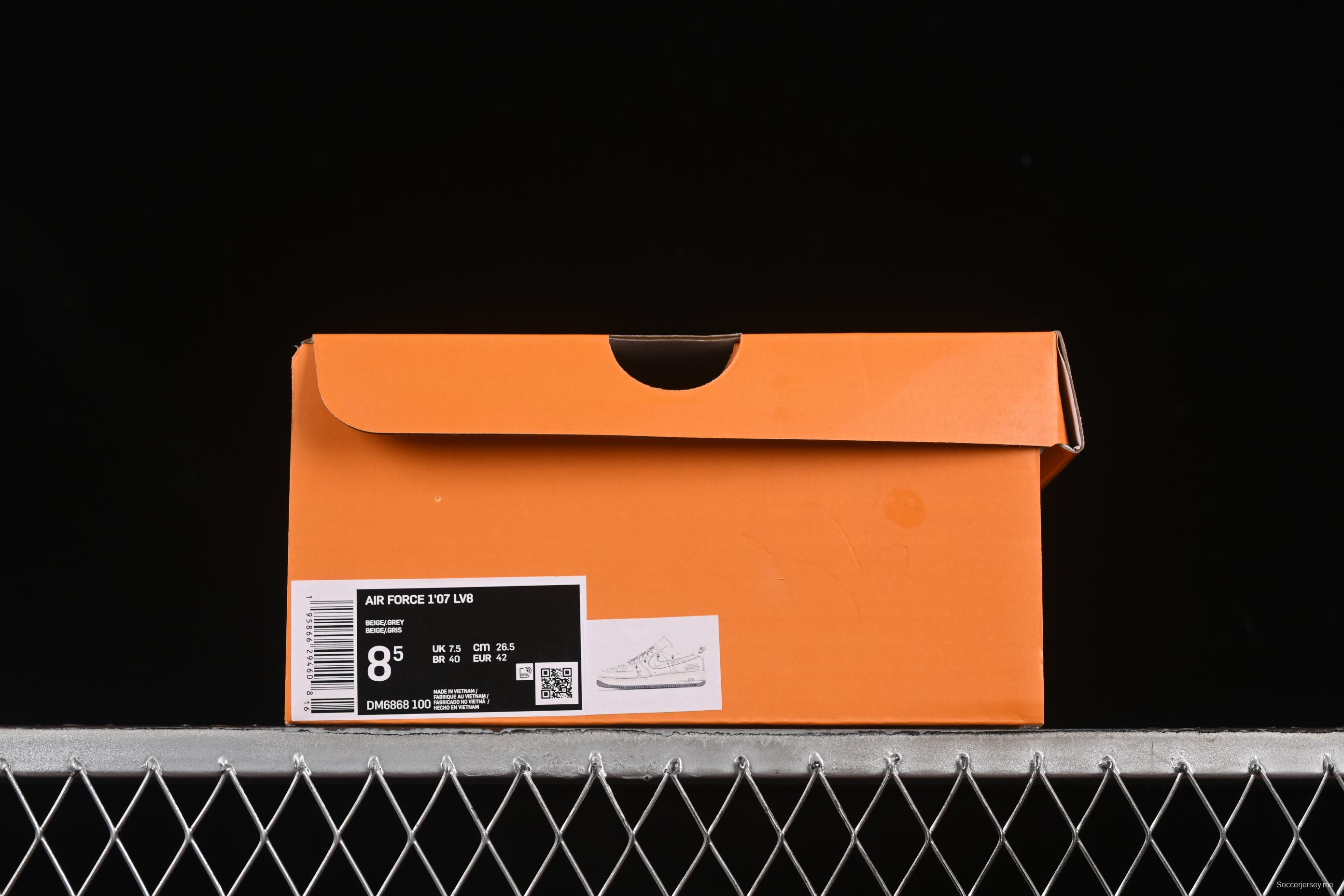 Nike Air Force 1 '07 Low LV Collaboration Beige Sole Drawstring Casual Sneakers - DM6868-100