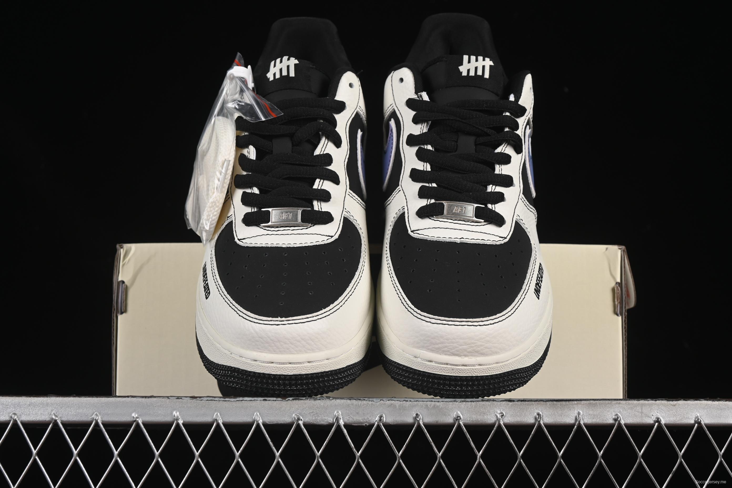 Nike Air Force 1'07 Low UN Collaboration Casual Sneakers in Black White Purple - SC9207-528