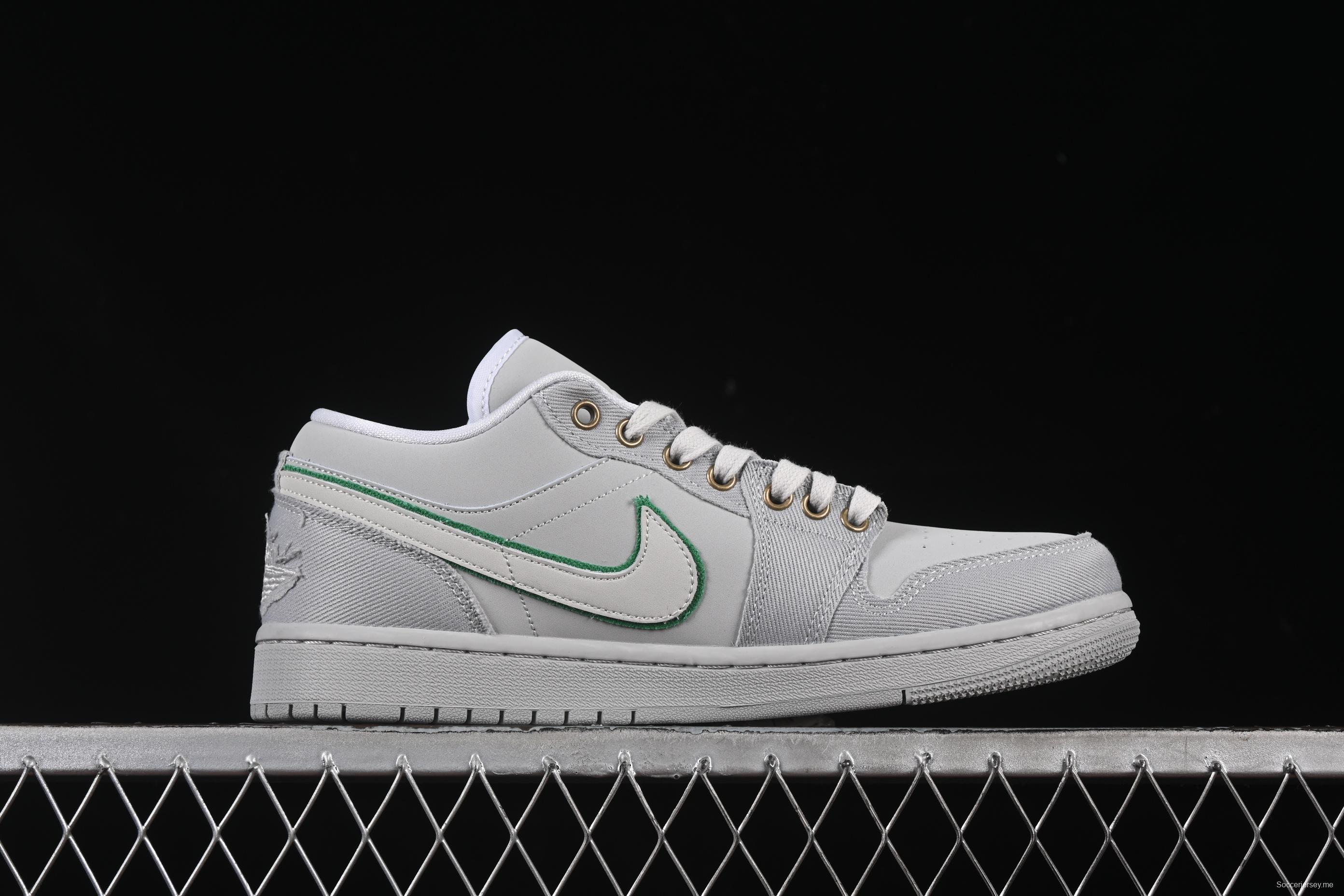 Nike Air Jordan 1 Low "Dongdan" Casual Sneakers with Woven Grey Design - IH3369-077
