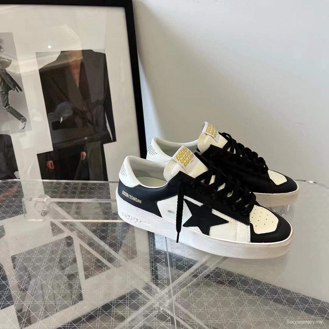 2024 Unisex GGDB Black White Leather Low Top Sneakers MJ00260