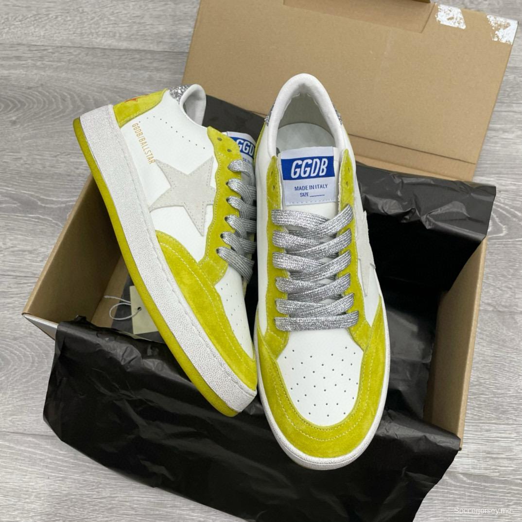 2024 Unisex GGDB White Yellow Suede Leather Sneaker MJ00260