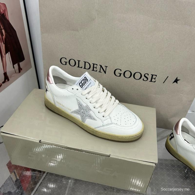 2024 Unisex GGDB White Pink Leather Low Top Sneakers MJ00260