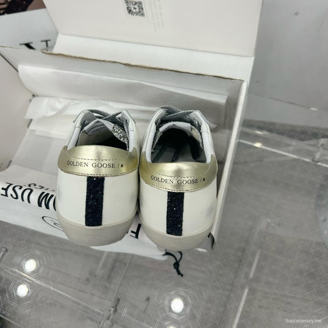 2025 Women GGDB White Leopard Print Leather Sneakers